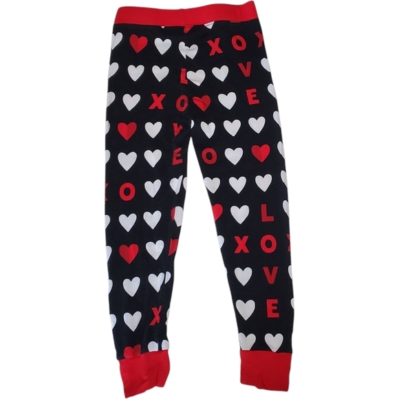 Little Sleepies Pajamas Bottoms Black|Red Hearts Toddler Girls Size 2T - Picture 1 of 3